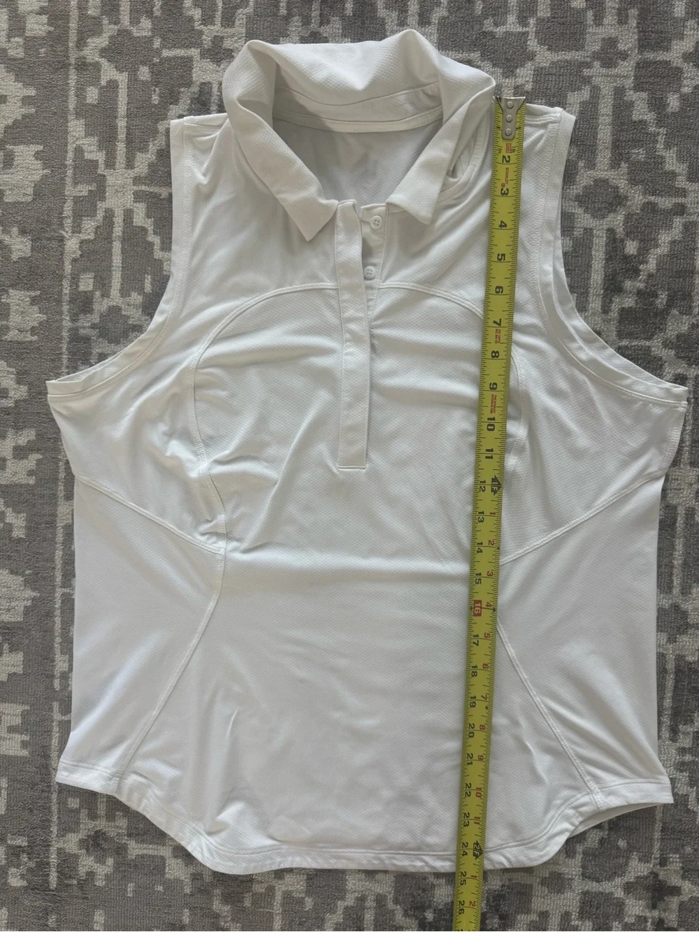 lululemon athletica White Sleeveless Polo Tank